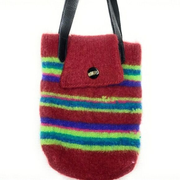 Leather & Wool Sweater Purse‎ - Picture 1 of 7